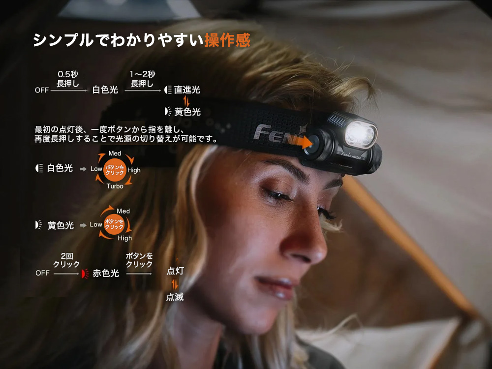 状況で選べる3色の光