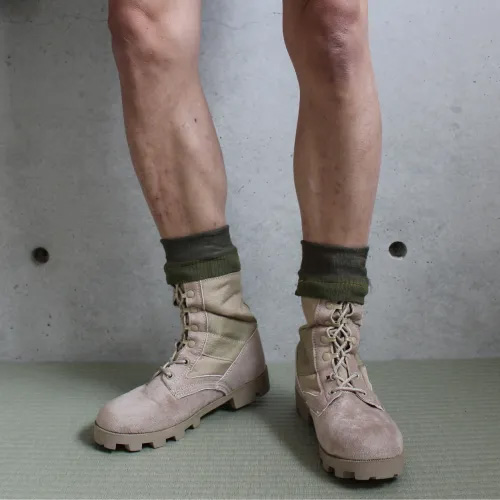 折り返して半長靴に被せられる長さのイメージ